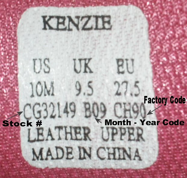 shoe detail label - old